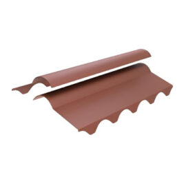 Semicolmi Fustellati in Lamiera Rosso e Antichizzato Lunghezza 3M